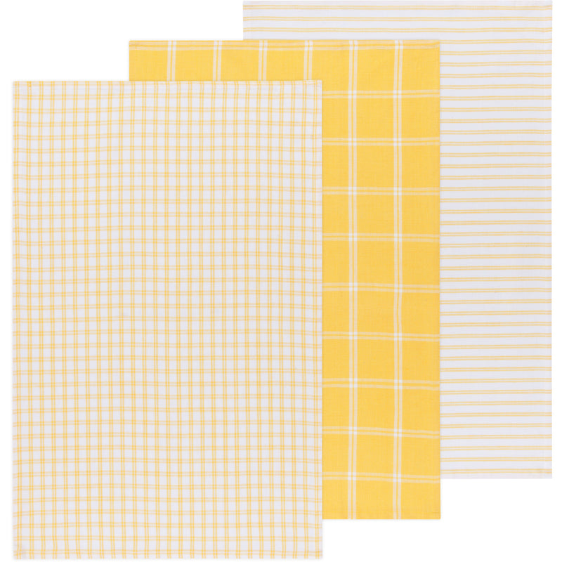 Tic Tac Toe Lemon Tea Towels (set of 3)