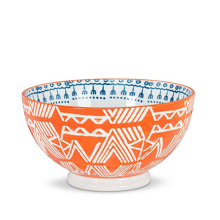 Orange Blue Deep bowl (6")