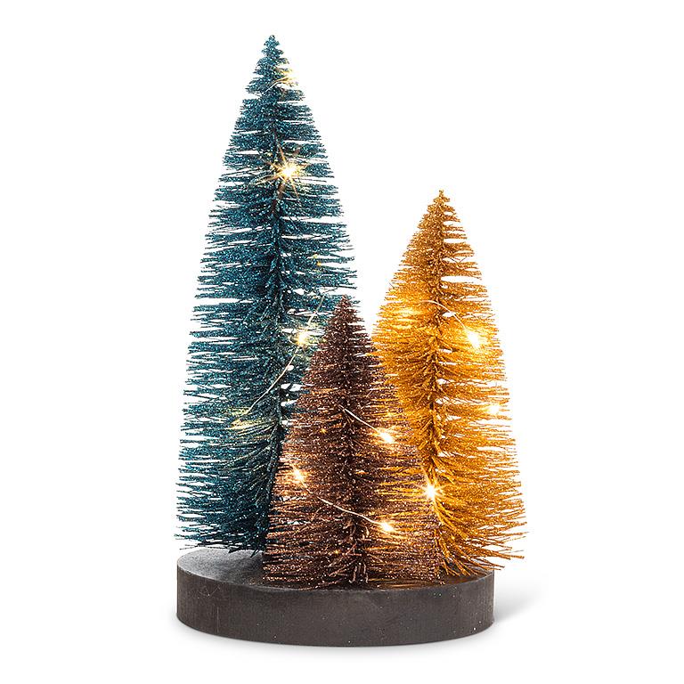 Glitter LED Trees
