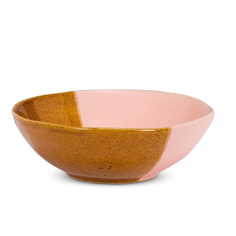 Tri-Colour Small Bowl - Pink