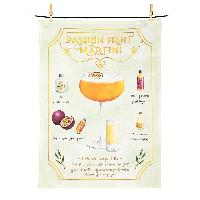 Passion Fruit Martini kitchen towel