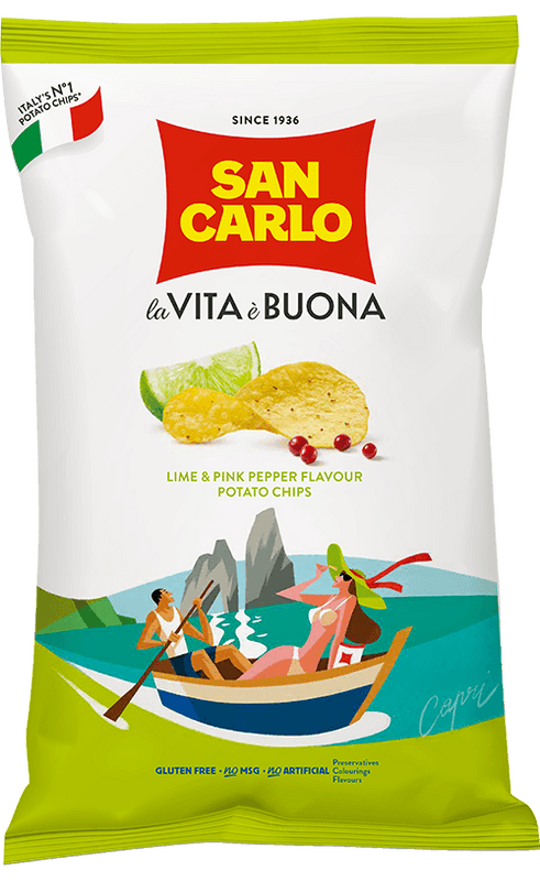San Carlo Chips Lime & Pink Pepper (50 g)