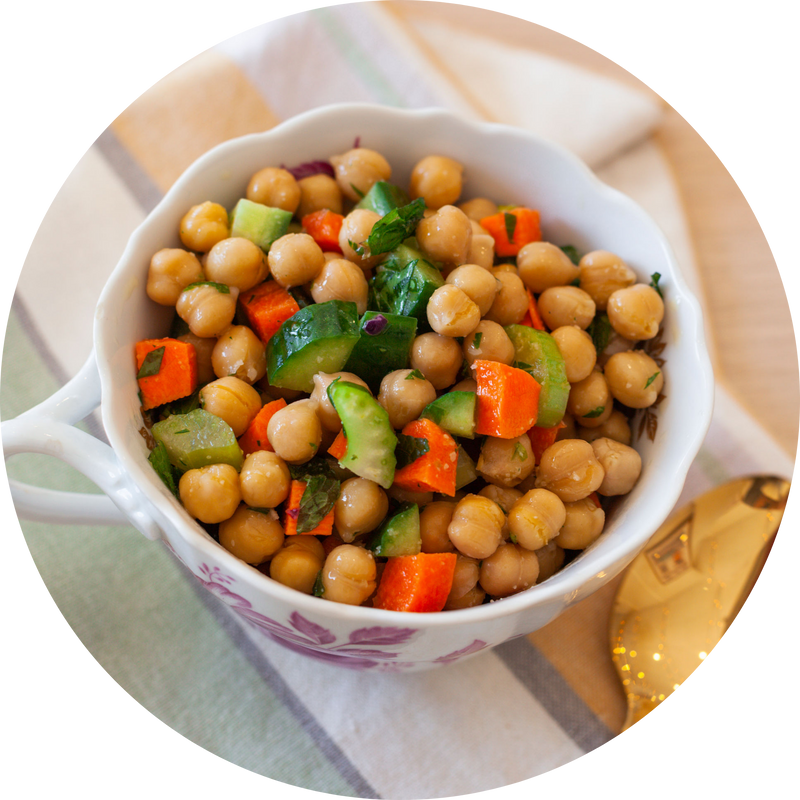 Chick Pea and Summer Vegetables (vegan)