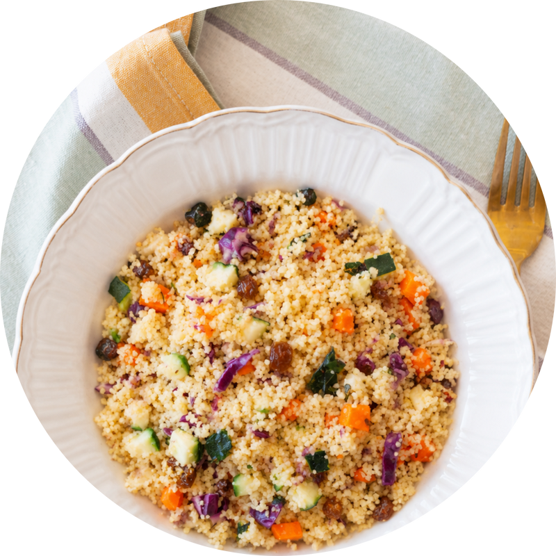 Couscous salad with honey