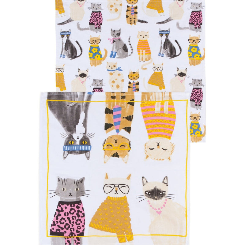 Feline Fine Floursack Dishtowels (set of 2)