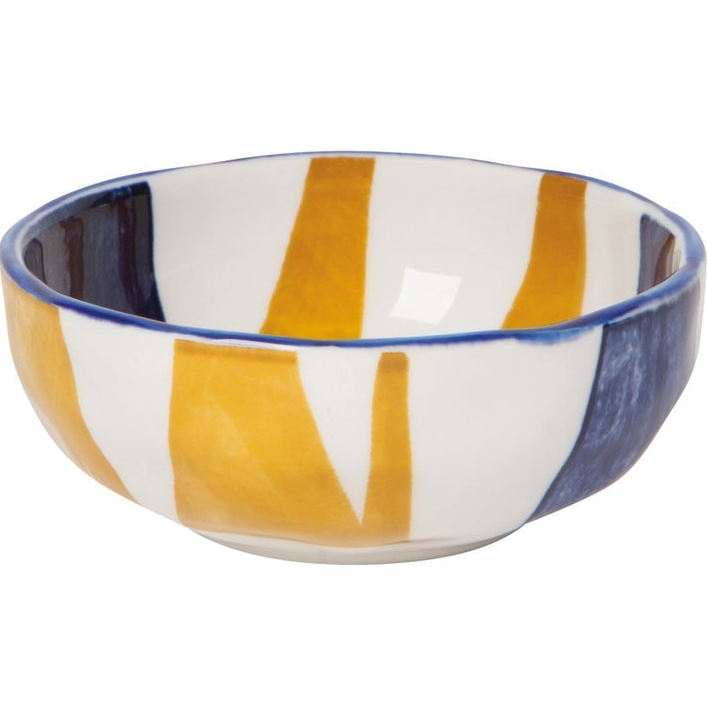 Canvas Pinch Bowl (Blue rim)