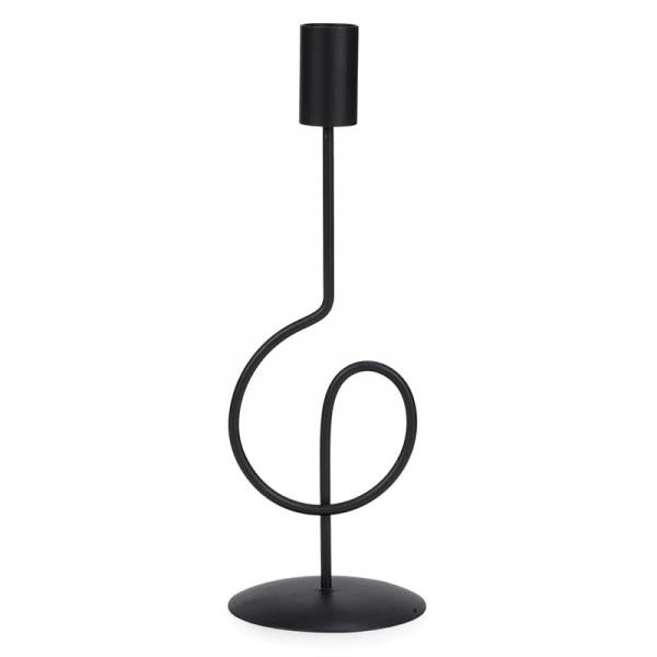 10" Black metal taper holder