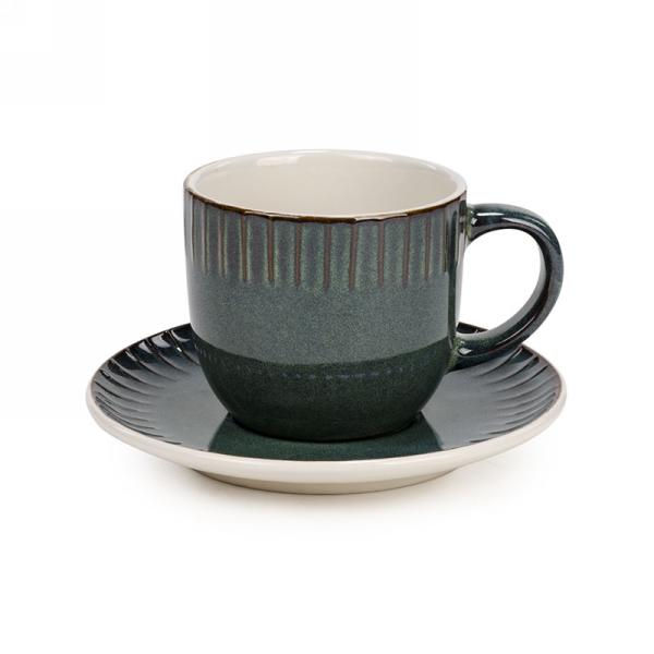 Green mug & saucer