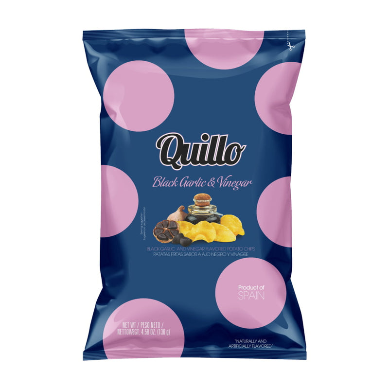 Quillo Chips – Balsamic Aged Black Garlic & Vinegar Gourmet Potato Chips