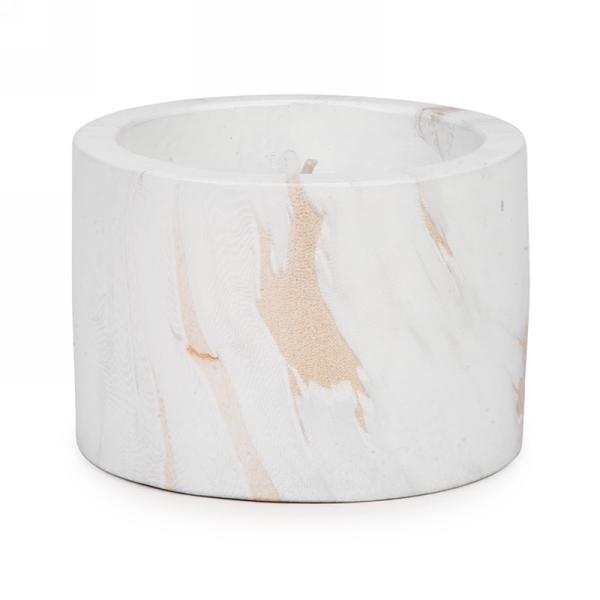 Small golden marbled scented candle