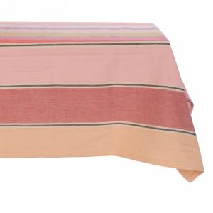 Peach & Pink Lined Table Cloth