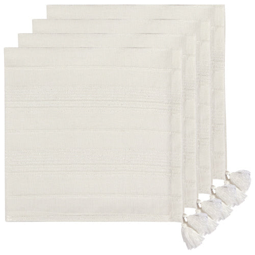 Woven White Napkins (Set of 4)