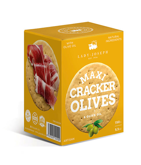 Lady Joseph Vegan Crackers - Maxi Cracker Green Olives and olive oil