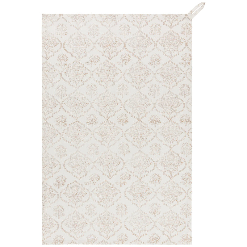 Lotus Block Print Dishtowel