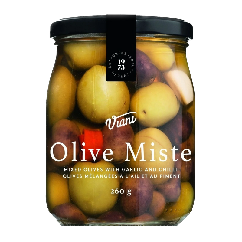Viani Mixed Olives with Garlic and Chilli