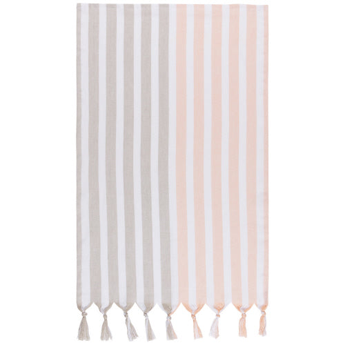 Dove Gray Nectar Caban Stripe Dishtowel