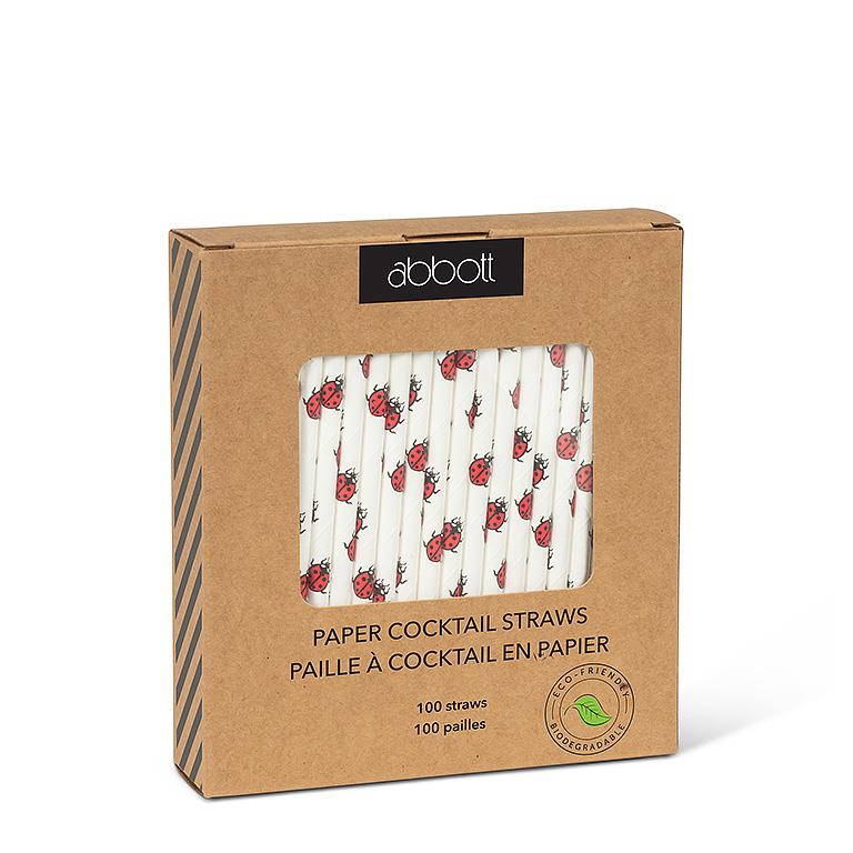 LADYBUG Paper Cocktail Straws