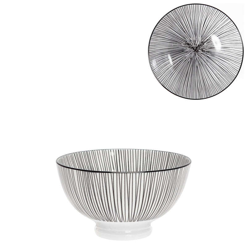 Kiri Porcelain Small Bowl - Black Line