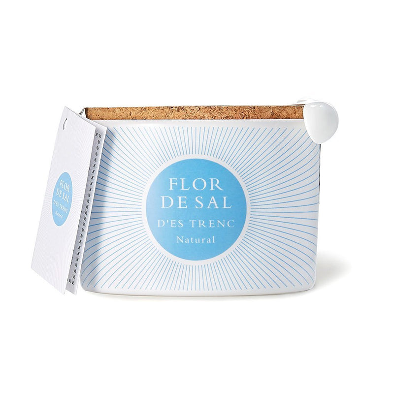 Flor de Sal - Natural Sea Salt in Ceramic pot with Spoon